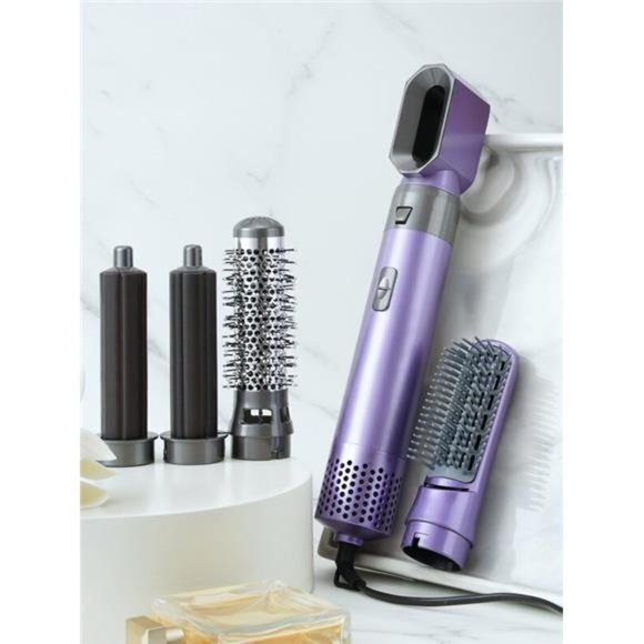 1pc 5 In 1 Purple Curling Iron Simple Plastic Professional Hair Curler